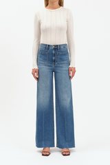 Dark Slate Blue Far Out High Rise Wide Leg | Vintage City Jeans