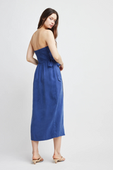 Lavender Robyn Strapless Wrap Dress Midi Dress