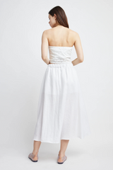 Lavender Rylie Linen Button Skirt Midi Skirt
