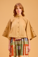 Tan Capelet Jacket
