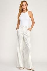 Lavender Tallulah Wide Leg Pant in Savoy Navy Stripe Pant