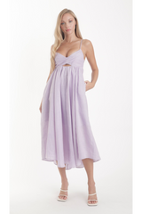 White Smoke Mora Solid Dress Midi Dress