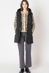 Dark Slate Gray Hooded Puffer Vest Puffer Vest