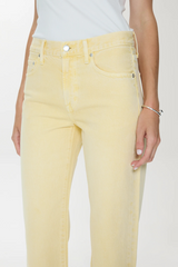 Wheat Lexi Mid Rise Bowed Straight Jean | Day Glow Jeans