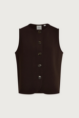 Black Josie Button-Through Tank Tank