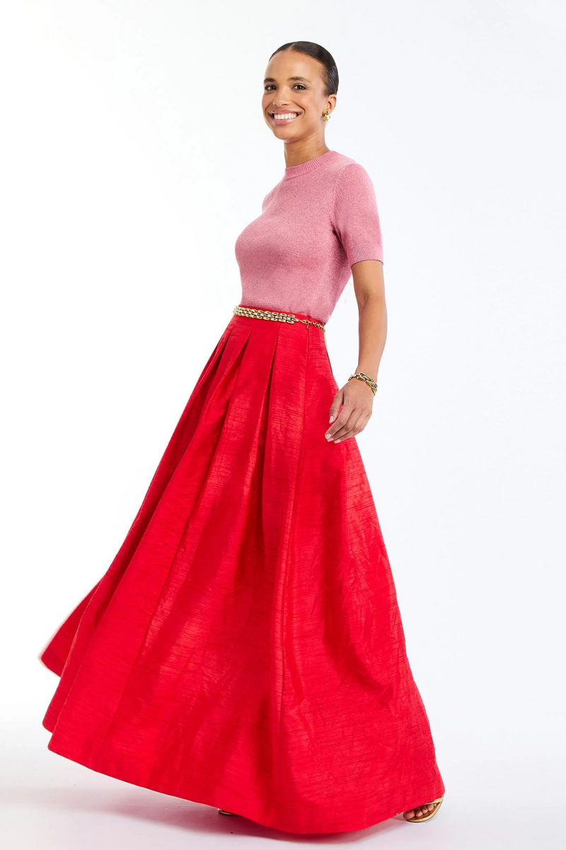 White Smoke Daphne Ball Skirt Maxi Skirt