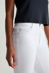 Lavender Mari Cropped Mid-Rise Slim Straight | Gallery White Jeans