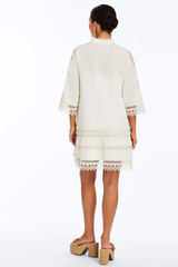 White Smoke Goldie Lace Mini Dress Mini Dress