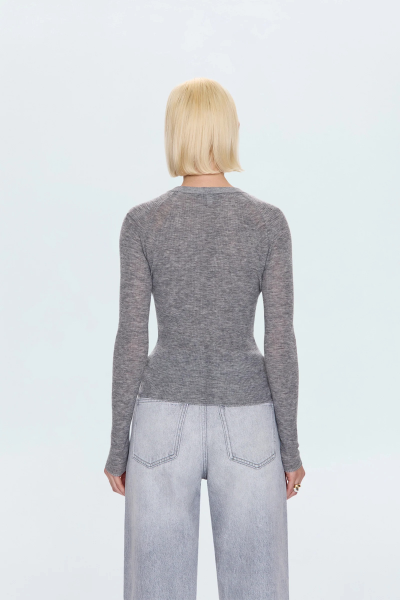 Lavender Juno Feather Weight Sweater Top