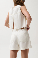 Lavender Kimora High Rise A-Line Short | Egret Short