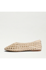 Lavender Shira Woven Ballet Flat | Ivory Woven Leather flats