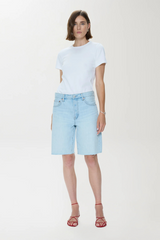 Light Gray Nolan Relaxed Straight Cut Off | Postcards Vintage Short