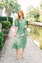 White Smoke Leila | Green Tea Maxi Dress