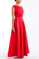 Firebrick Daphne Ball Skirt Maxi Skirt