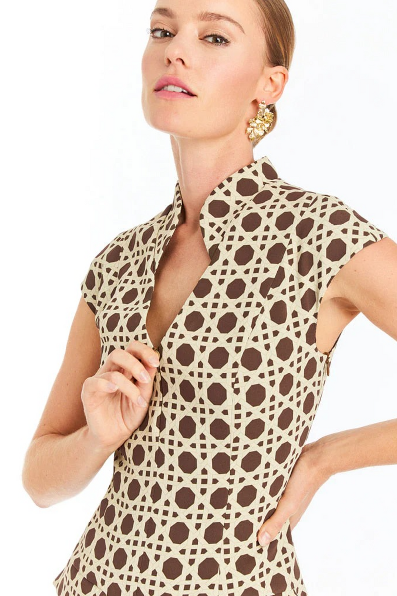 Wheat Tianna Mini Dress in Solihiya Brown/ Ivory Mini Dress