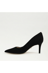 Vienna Pointed Toe Pump | Black Suede