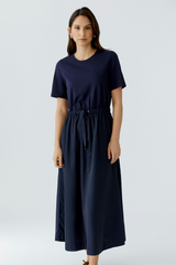 Black Maxi Short Sleeve Patch Dress Maxi Dress