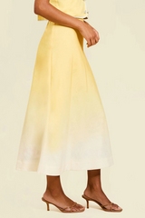 Antique White Santiago Convertible Midi Skirt in Sunrise Meadows Midi Skirt