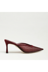 Lavender Margeaux Mesh Heeled Mule | French Merlot Mesh Heel
