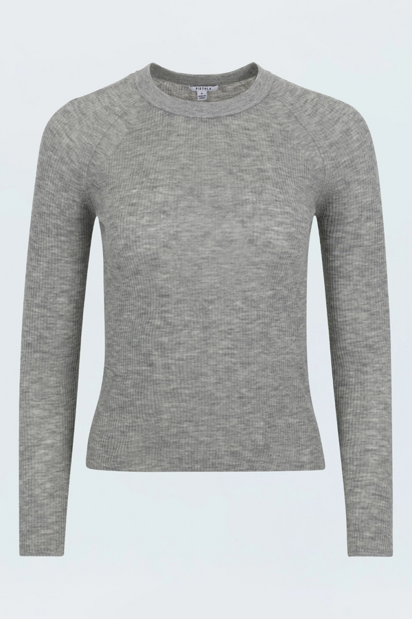 Light Slate Gray Juno Feather Weight Sweater Top