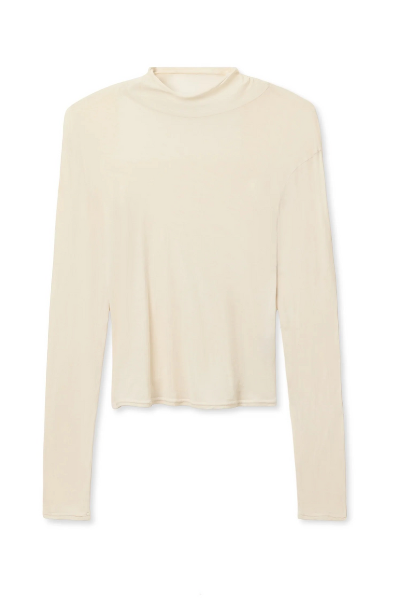 Antique White Kim Mockneck Top Top