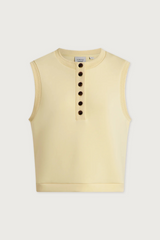 Wheat Marla Button Placket Tank Tank