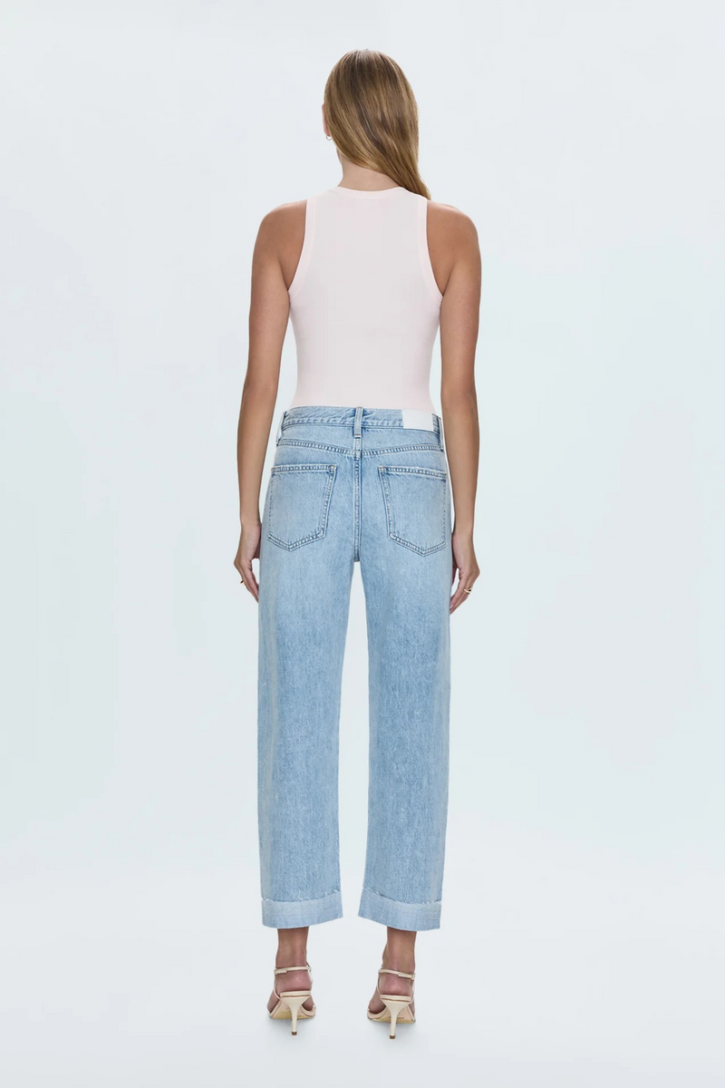 Lavender Kacey Mid Rise Cuffed Straight Jean | Berkeley Jeans