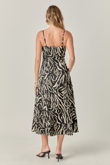 Light Gray Animal Print Midi Dress Midi Dress