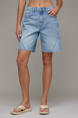 Dark Sea Green Alyx Baggy Shorts | Medium Wash Short