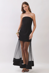 Light Gray The First Impression Dress Midi Dress