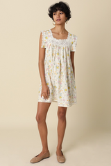 Gray Kit Floral Flutter Sleeve Mini Dress Mini Dress