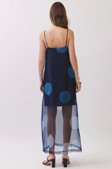 Light Gray The Midnight Polka Dot Maxi Dress Maxi Dress