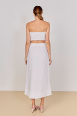 Light Gray Crochet Flower Maxi Skirt Maxi Skirt