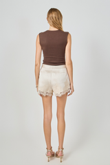 Lace Trimmed Shorts