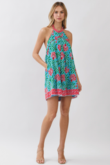 Light Gray Bloom & Breeze Floral Mini Dress Mini Dress