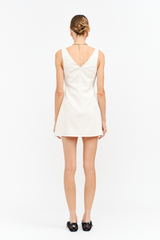 White Smoke Louisa Sleeveless Dot Mini Dress Mini Dress