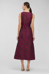 Light Gray Marcella Tea Length Dress Midi Dress