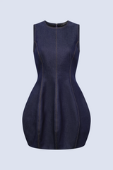 Dark Slate Gray Piper Denim Dress Mini Dress
