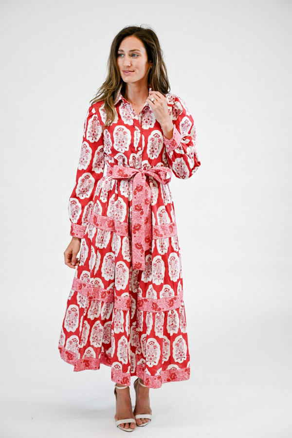Antique White Rose Dress | Garnet Bloom Maxi Dress
