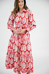 Light Gray Rose Dress | Garnet Bloom Maxi Dress