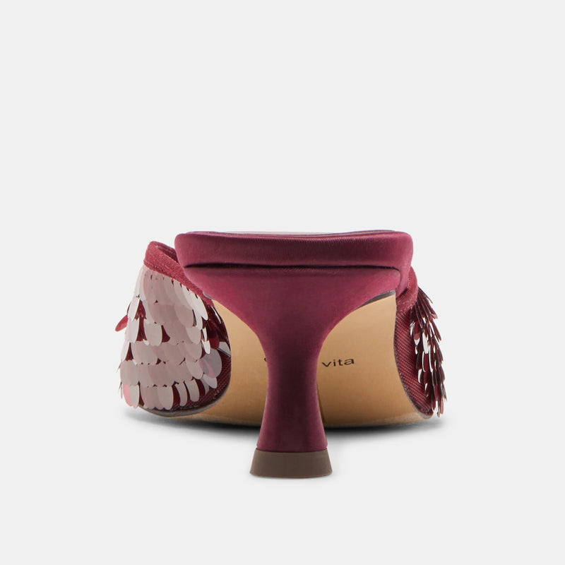 White Smoke Cleo Sequin Heel Shoe