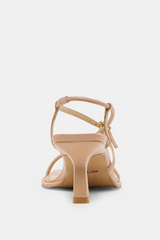 White Smoke Mylee Heels | Light Tan Leather Heel