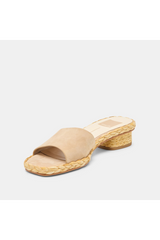 Lavender Dixi Sandals | Camel Suede Shoe