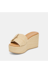 Lavender Jilian Wedges | Lt Natural Raffia Wedges