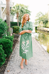 White Smoke Leila | Green Tea Maxi Dress