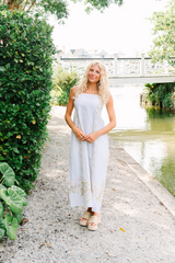 White Smoke Cleo | Ivory Vine Maxi Dress