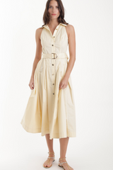 White Smoke Zarae Solid Dress Midi Dress