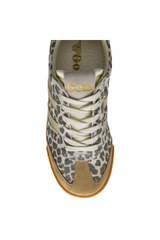 White Smoke Elan Safari Sneaker | Snow Leopard/Light Caramel/Gold/Green Mist Sneaker