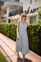 Black Zyra Denim Midi Dress Midi Dress