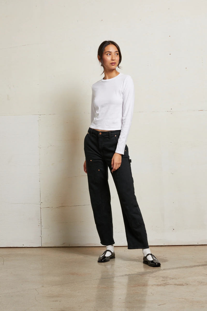 Gray Jamie Long Sleeve Crew Shirt